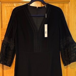 Elie Tahari Black Dress with Lace Detail